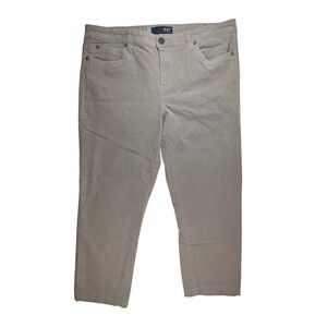 Kut from the Kloth Diana Skinny Pants Womens 14 Tan Corduroy Stretch Trousers